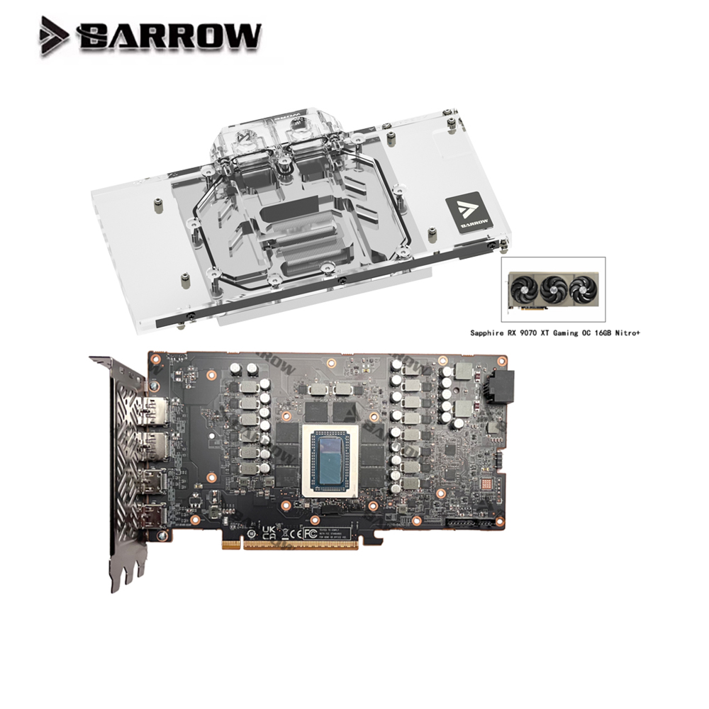 Rx 9070 Xt - バロー GPU ウォーターブロック サファイア Radeon RX