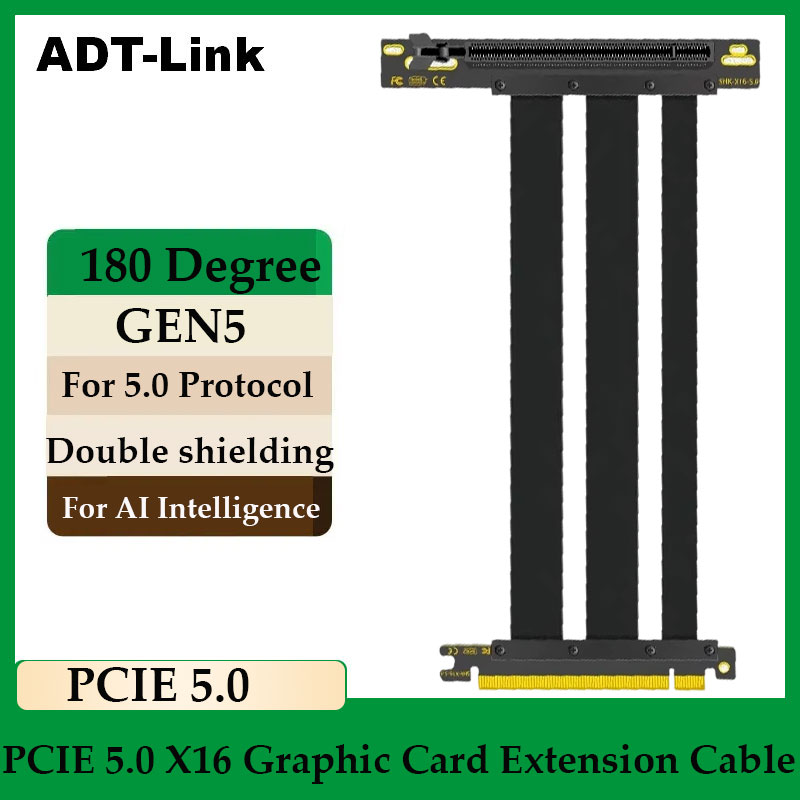 Pcie 5.0 Gpu Riser Cable - ADT-Link PCI-E 5.0 16X ライザーケーブル 90度
