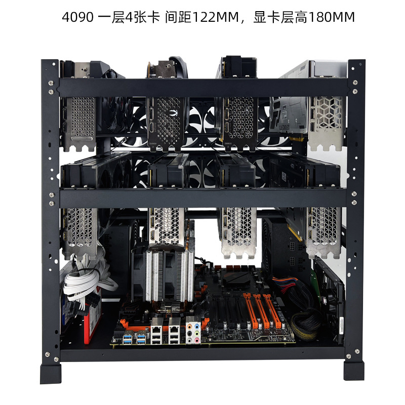 積み重ね可能なオープンエアGPUラック。6、8、10、12枚 - Gpu Mining Rig Frame 8 Gpu のレビューと価格